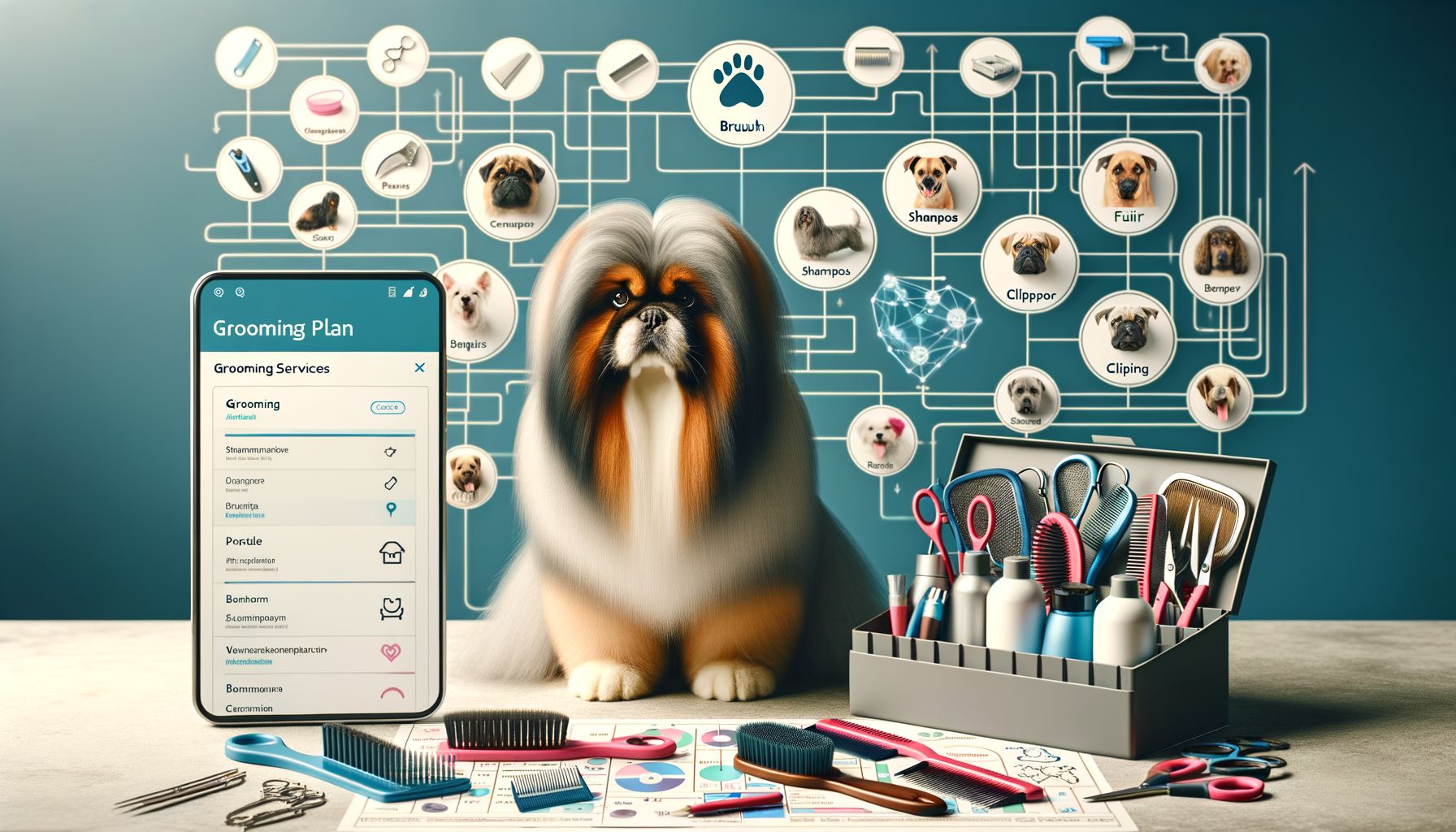 План процедур, комплект для груминга, услуги сети